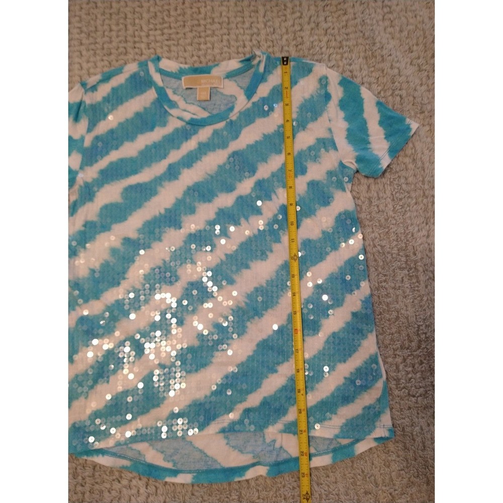 Michael kors Tie Dye  striped xxs top Embellished Sparkle Y2K Classic Summer - Picture 6 of 9